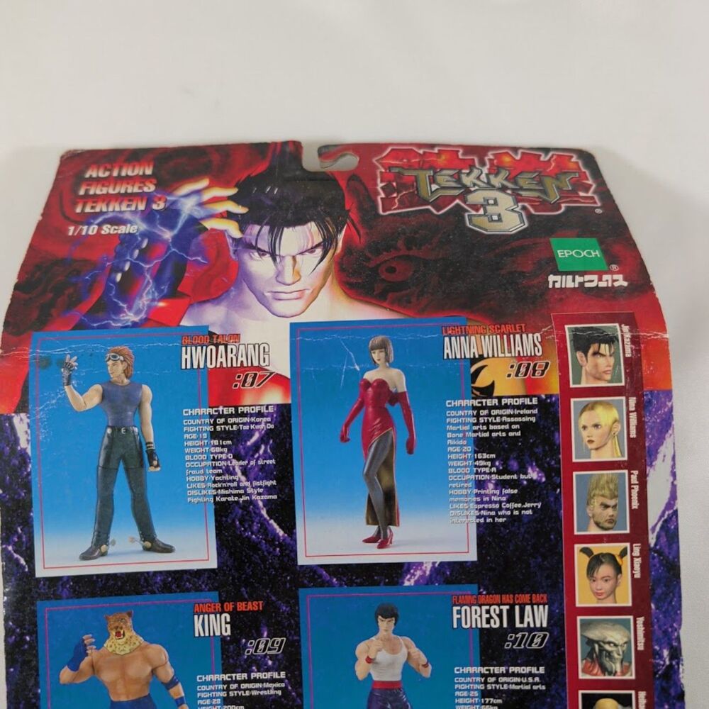 Vintage 1998 Epoch Tekken 3 Anna Williams #08 Action Figure Original Package